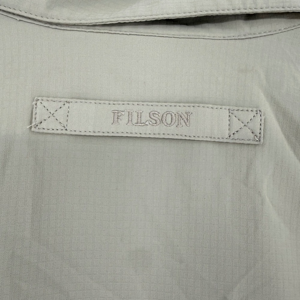 Filson Ultra-Light Shirt Mens Medium Sandbar Tan Ripstop Long Sleeve Polo NEW - Picture 9 of 15